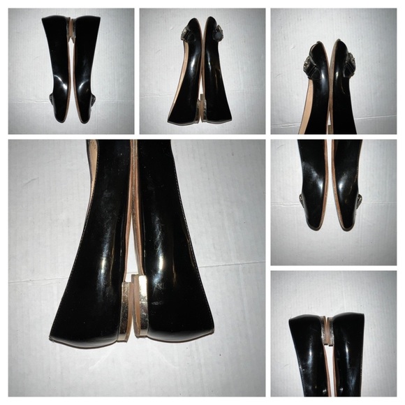 GIUSEPPE  ZANOTTI BLACK PATENT LEATHER FLATS - Picture 6 of 11